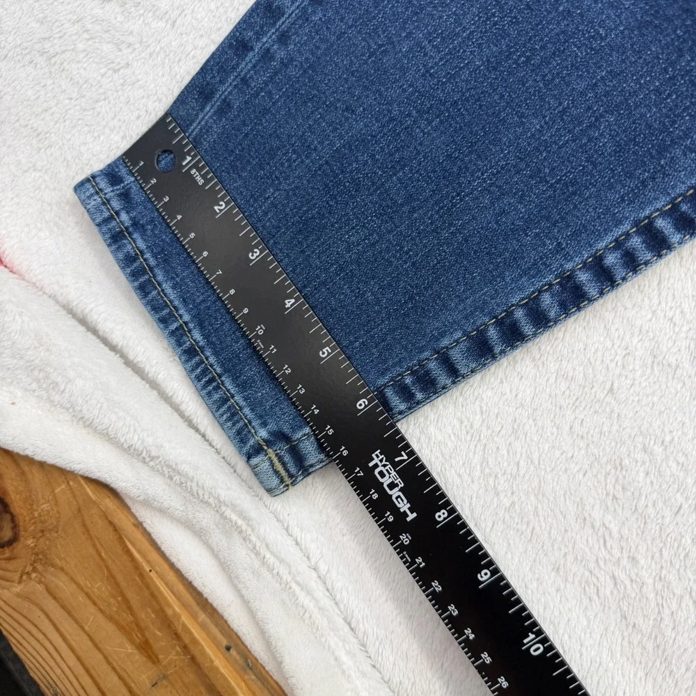 True Religion Rocco Jeans 33x34 Blue Relaxed Skinny Wave Runner Denim Flaps